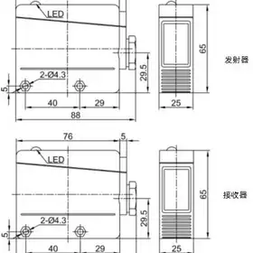 Оптический датчик LANBAO PTL-TM40DNRT3-D