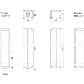 Световая завеса безопасности DATASENSING LP4PT/0B-080M2