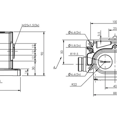 Блочный выключатель Balluff BNS 819-D04-E12-100-10-S90L