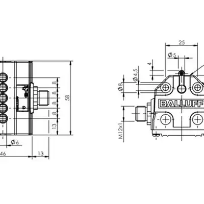 Блочный выключатель Balluff BNS 819-B05-R08-40-13-S80S