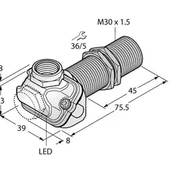 Индуктивный датчик TURCK BI10-EM30WDTC-Y1X