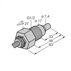 Датчик потока TURCK FCS-GL1/2T-NAEX