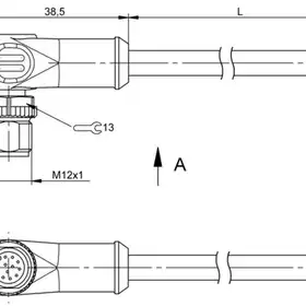 Разъем с кабелем Balluff BCC M42C-0000-2A-049-PX0C25-100