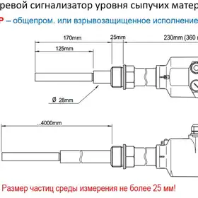 Датчик уровня вибрационный INNOLevel IL-VP-Ex-L2000