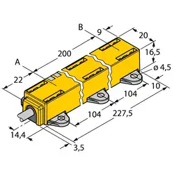 Датчик линейных перемещений TURCK LI200P1-Q17LM1-LU4X2/S97