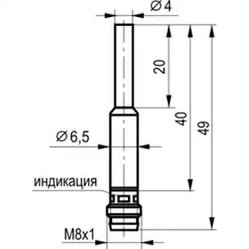 Индуктивный датчик ТЕКО ISB CC01B-31N-0,8-LS402