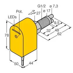 Датчик потока TURCK FCS-GL1/2A2P-VRX/230VAC/A