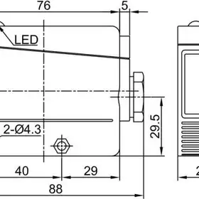 Оптический датчик LANBAO PTL-PM12DPR-D