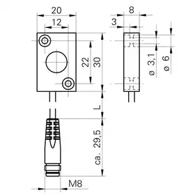 Индуктивный датчик расстояния Baumer IWFM 20U9509/KS35AP