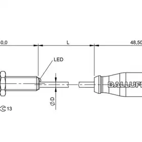 Индуктивный датчик Balluff BES M08MG-GSC20B-BZ00,3-GS04-U02