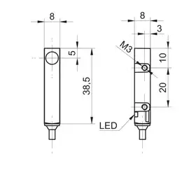 Индуктивный датчик Baumer IFFM 08P3701/O1L