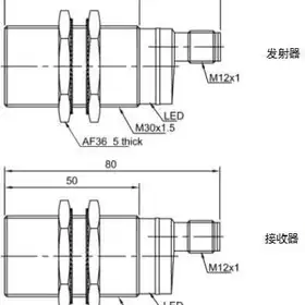 Оптический датчик LANBAO PR30-TM40DNR-E2