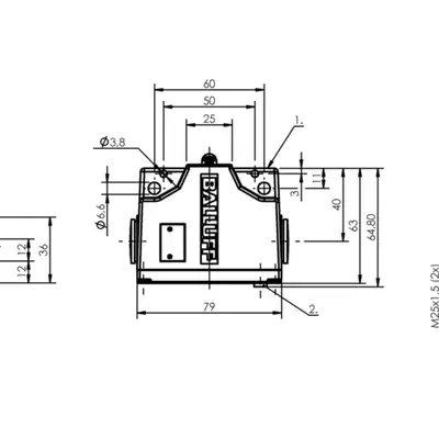Блочный выключатель Balluff BNS 819-B02-R12-61-12-10-FC