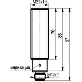 Индуктивный датчик ТЕКО ISB AC62A-11G-7-LZS27