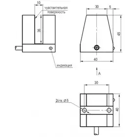 Индуктивный щелевой датчик ТЕКО ISN N3P-01-10E-L