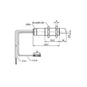 Датчик двойного листа Microsonic dbk+4/Empf/WK/3CDD/ M18