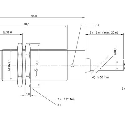 RFID головка чтения/записи Balluff BIS C-60R-001-08P-PU-05