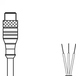 Разъем с кабелем Leuze Electronic KS U-M8-3A-P1-020