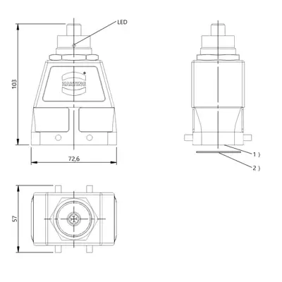 RFID головка чтения/записи Balluff BIS M-400-045-001-07-S4-SA3