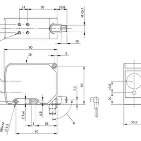 Оптический датчик расстояния Balluff BOD 63M-LB04-S115