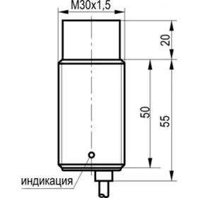 Индуктивный датчик ТЕКО ISN E73A-02G-15E-L