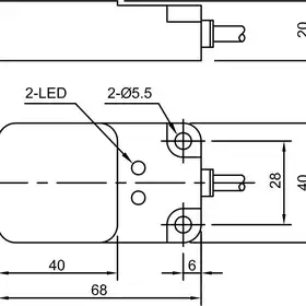Индуктивный датчик LANBAO LE68SN25ATC
