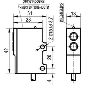Оптический датчик ТЕКО OPR I34A5-43N-R1000-LZ