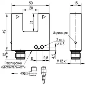 Щелевой датчик ТЕКО OU NC3A5-43P-R20-LZS4