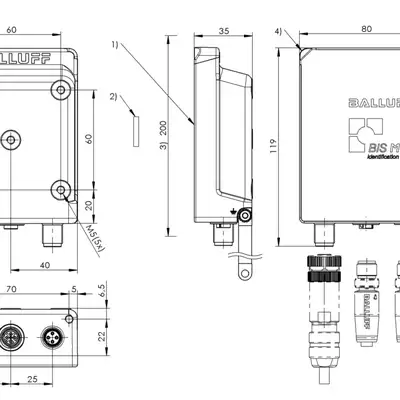 RFID головка чтения/записи Balluff BIS M-4008-048-001-ST4