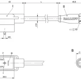 Соединительный кабель Balluff BCC VB03-M413-3E-666-PX0350-015