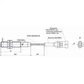 Индуктивный датчик ТЕКО ISBt AC27B8-32P-4F-LTR9-C-P1-0,2