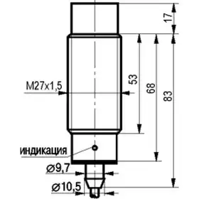 Индуктивный датчик ТЕКО ISN EF71A-12G-14-LZ