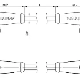 Соединительный кабель Balluff BCC M424-M424-6D-366-EX64N9-010
