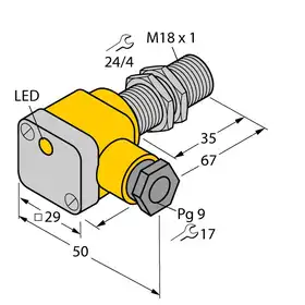 Индуктивный датчик TURCK BI5-EG18SK-Y1X