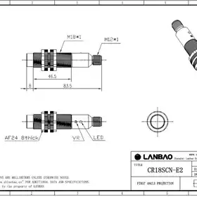 Емкостной датчик LANBAO CR18SCN08DNO-E2