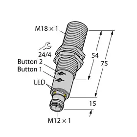 Ультразвуковой датчик TURCK RU130U-M18E-2UP8X2T-H1151