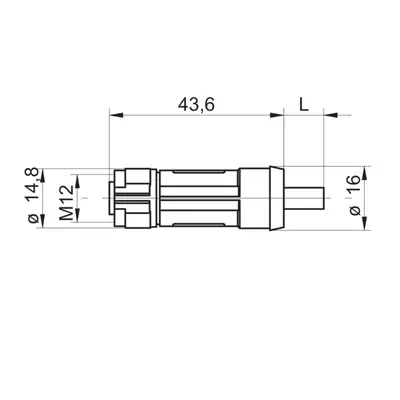 Разъем с кабелем Baumer ESG 34AB1000G