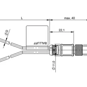 Магнитный датчик для цилиндра Balluff BMF 103K-PS-C-2A-SA95-S75-00,3