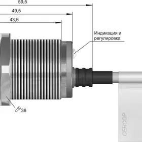 Индуктивный датчик СЕНСОР ВБИ-М30-50В-1123-С.51