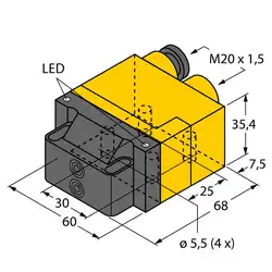 Индуктивный датчик TURCK NI4-DSU26TC-2ADZ30X2