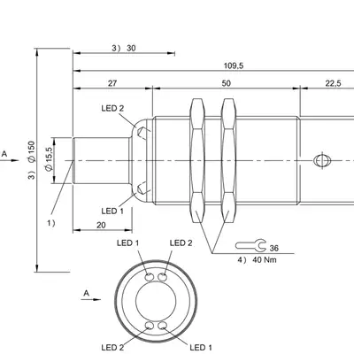 RFID головка чтения/записи Balluff BIS M-400-007-002-00-S115
