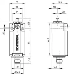 Kонцевой выключатель безопасности Schmersal PS215L-Z11A1-ST-R200-3015