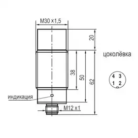 Индуктивный датчик ТЕКО ISN EC8S8-31P-15-LZS4-H