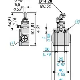 Kонцевой выключатель Telemecanique XCNTR2721G11
