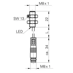 Индуктивный датчик Baumer IFRM 08P3713/KS35L