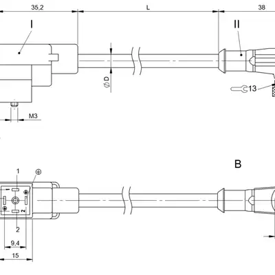 Соединительный кабель Balluff BCC VC44-M423-3E-664-PX0350-020