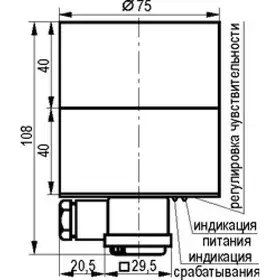 Индуктивный датчик ТЕКО ISN HT6A5-02G-R50E-L