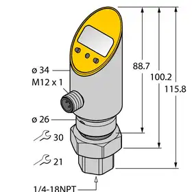 Датчик давления TURCK PS400R-502-2UPN8X-H1141/3GD
