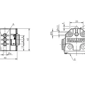 Блочный выключатель Balluff BNS 813-B03-D08-40-49-03-FC