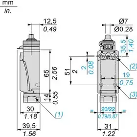 Kонцевой выключатель Telemecanique XCPR2110P20